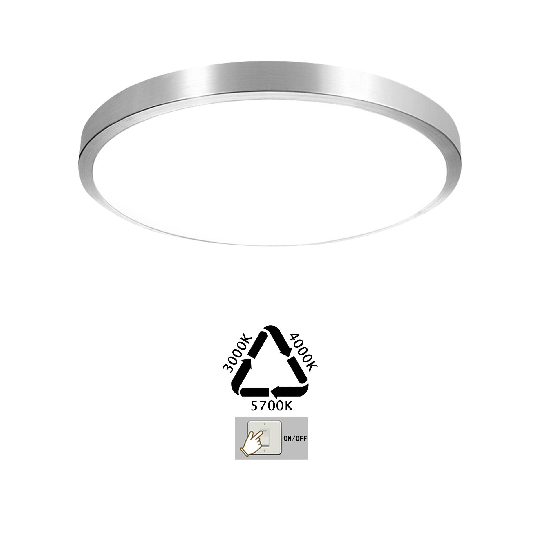 Metal Ceiling light CCT for Dimming: