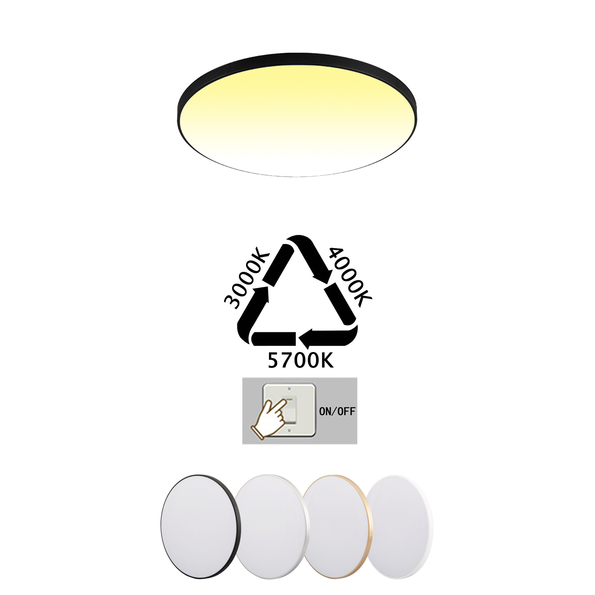 Ultra-thin Ceiling Light Smooth Dimming