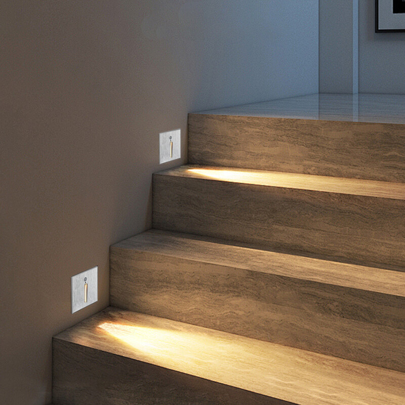 White Black IP54 Sensor Step Light